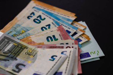 Para masada, Euro siyah masada. İş konsepti