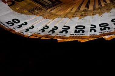 Para ve banknotların fotoğrafını çek. Finans ve para birimi bileşimi