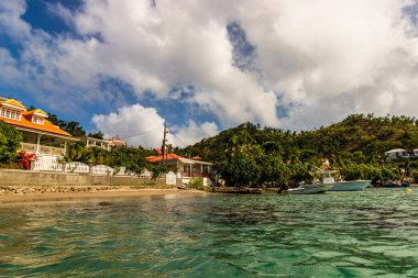Guadalupe Limanı, Karayip Adaları. Balıkçılık manzarası 