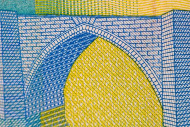 Dünya para kavramı, makro detaylı 20 Euro banknot, makro