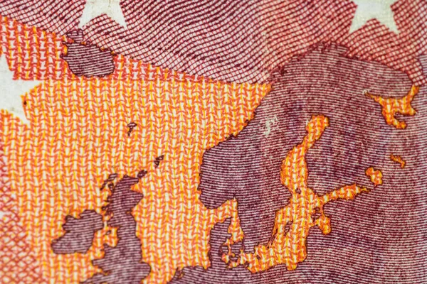 World money concept, macro detailed on a 10 Euro banknote, macro — 스톡 사진