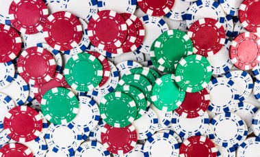 Poker fişleri arka planı. Kumarhane konsepti iş, risk, chanc