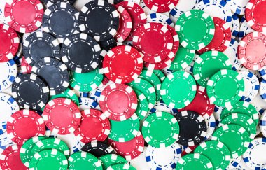 Poker fişleri arka planı. Kumarhane konsepti iş, risk, chanc