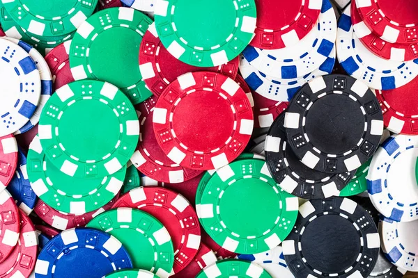 Poker chips background. Casino concept for business, risk, chanc — Stock Photo, Image