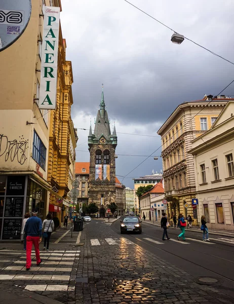 Henry 's Tower no centro de Praga, República Checa, 2020 — Fotografia de Stock