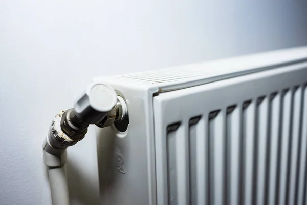 Close up heating radiator. Central heating concept, radiator hea — Stock Photo, Image