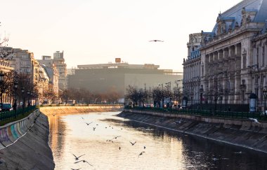 Bir kış sabahı Adalet Sarayı binası (Palatul Justiei)