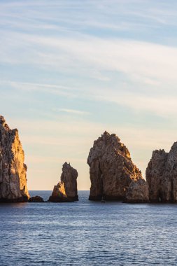 Cabo San Lucas, Meksika 'da Land' s End 'de panoramik günbatımı