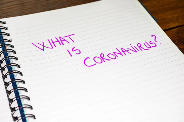 Coronavirus test handwriting  text on paper, on office agenda. C — 图库照片