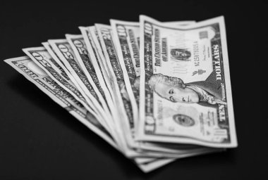 Para masada, dolar siyah masada. Seçici odak