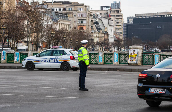 Police agent, Romanian Traffic Police (Politia Rutiera) directin