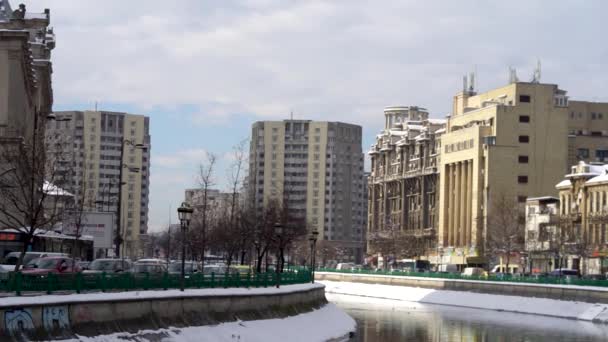 Nagranie Zabytków Miasta Bukareszt Centrum Rumunii Europa Wschodnia — Wideo stockowe