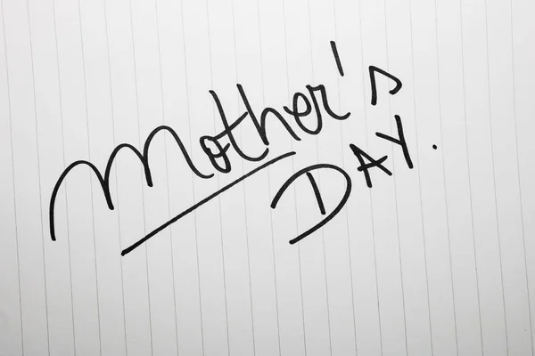 Mother`s day writing love text for mother on paper. Label tag wi