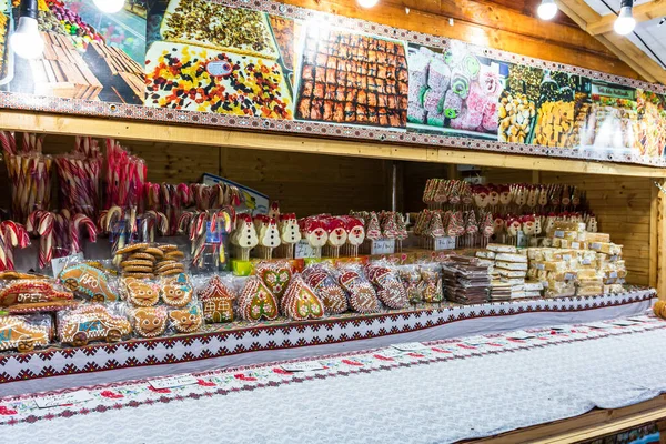Biscoitos Gengibre Doces Para Venda Festival Comida Targoviste Romênia 2020 — Fotografia de Stock