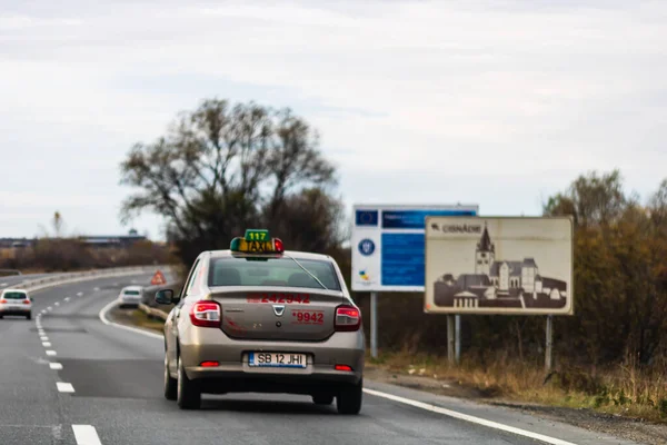 Autos Stau Auf Den Straßen Von Sibiu Rumänien — Stockfoto