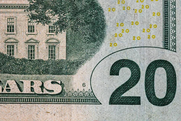 Dettaglio Ravvicinato Delle Banconote Dollari Usa Foto Dettaglio Dei Dollari — Foto Stock