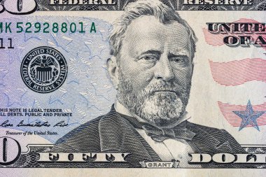 Amerikan doları banknotlarının makro detaylarını kapat, Amerikan dolarlarının detaylı fotoğrafını çek. Dünya para kavramı, enflasyon ve ekonomi kavramı