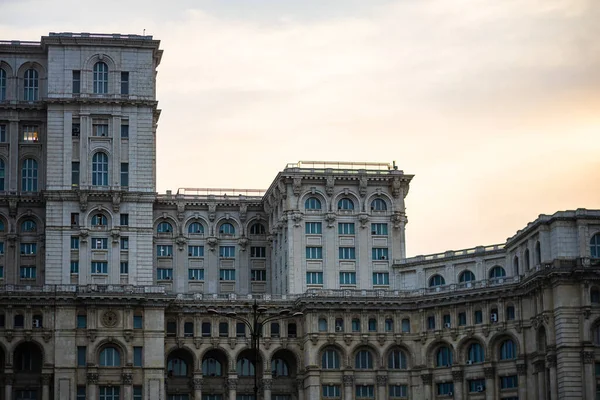 Detail Photo Famous Palace Parliament Palatul Parlamentului Bucharest Capital Romania — Stock Photo, Image