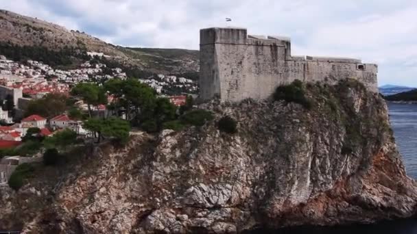 Fuerte San Lorenzo Fort Lovrjenac Dubrovnik Croacia — Vídeo de stock