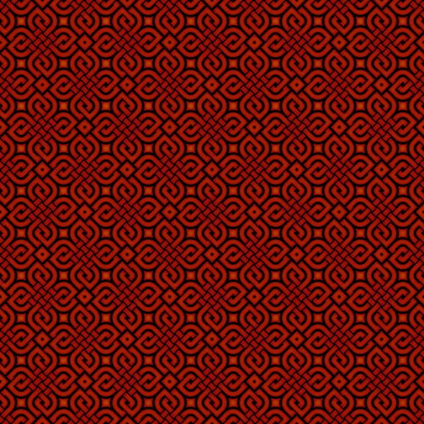 Nahtloses Muster verwobener Linien in Form einer roten Raute — Stockfoto