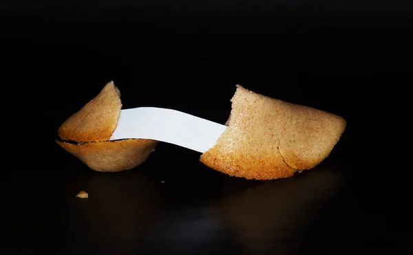 Fortune Cookie Białym Tle — Zdjęcie stockowe