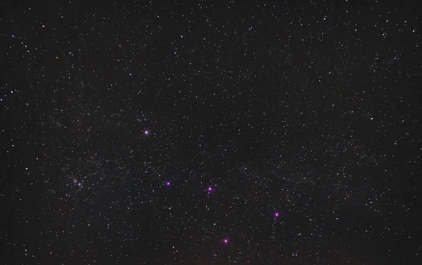 Constelación Casiopea Infinita Extensión Del Cielo Nocturno Una Verdadera Foto — Foto de Stock