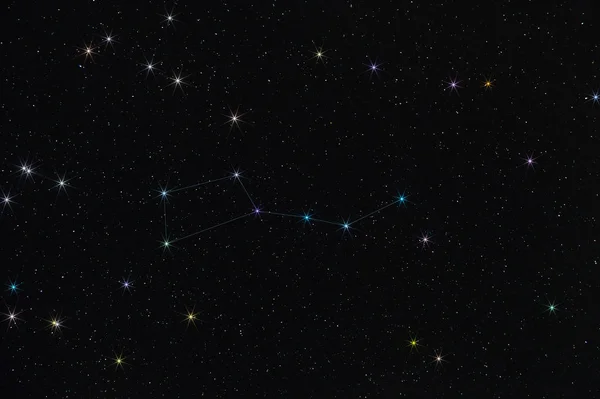Constellation Great Bear Endless Expanse Night Sky Real Photo Deep — Stock Photo, Image