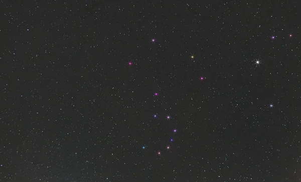 Gwiazdozbiorze Corona Borealis Bootes Niekończącej Się Przestrzeni Nocnym Niebie Prawdziwe — Zdjęcie stockowe