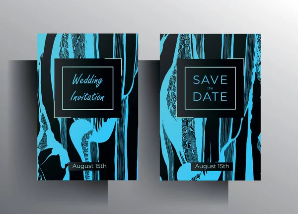 Wedding invitation design. — Stock Vector