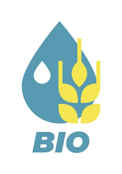 Modelo de logotipo para empresa de bio . — Vetor de Stock