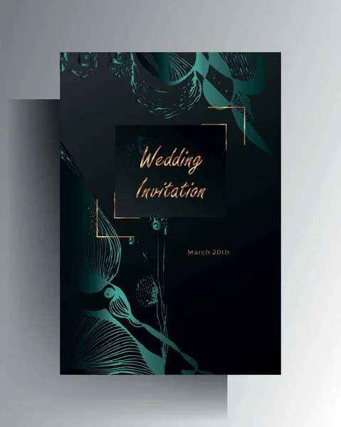 Convite de casamento design — Vetor de Stock