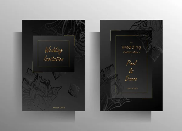 Design template wedding invitation. — Stock Vector