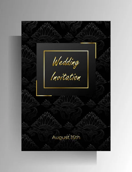 Design de convite de casamento. — Vetor de Stock