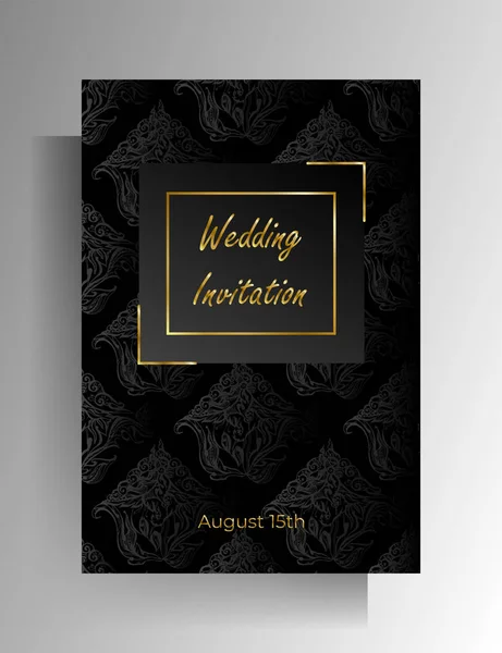 Design de convite de casamento. — Vetor de Stock