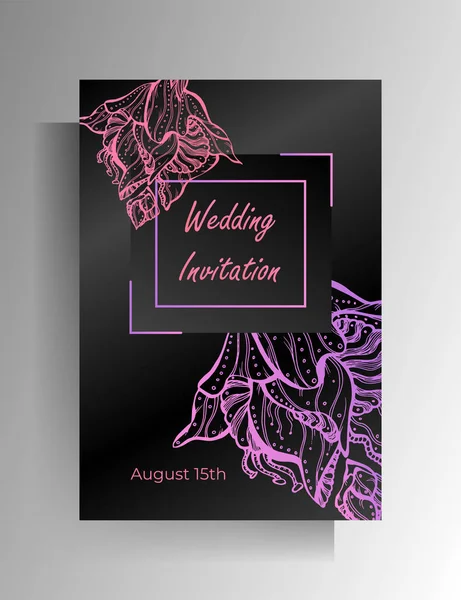 Diseño boda invitación — Vector de stock