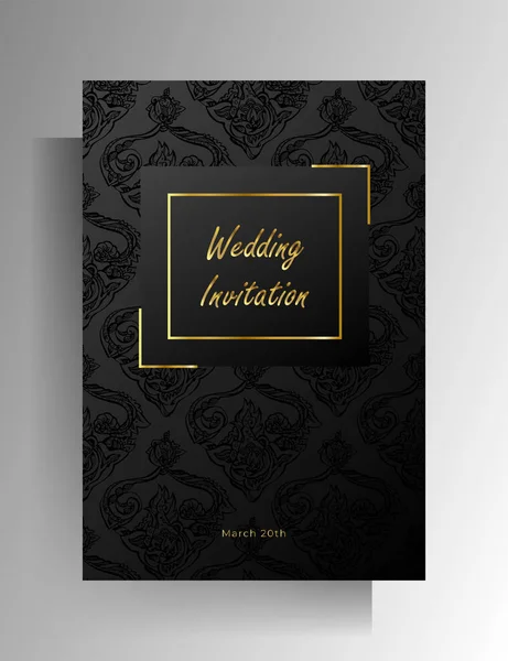 Design de convite de casamento. — Vetor de Stock
