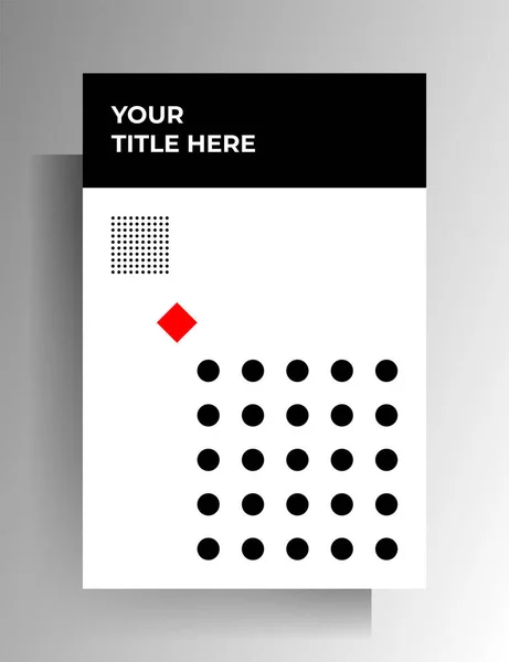 Cover Template Design Book Magazine Brochure Catalog Textbook Geometric Black — Stock Vector