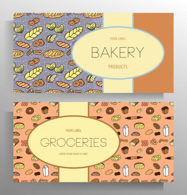 Marketin afiş şablonu hazır. Renk deseni elle çizilmiş. Vektör 10 EPS.