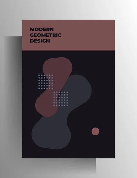 Copertina Libro Libretto Rivista Catalogo Modello Poster Design Design Geometrico — Vettoriale Stock
