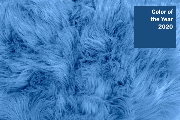 Μπλε υφή γούνας φόντο. Μπλε δέρμα προβάτου φόντο και υφή. — Φωτογραφία Αρχείου