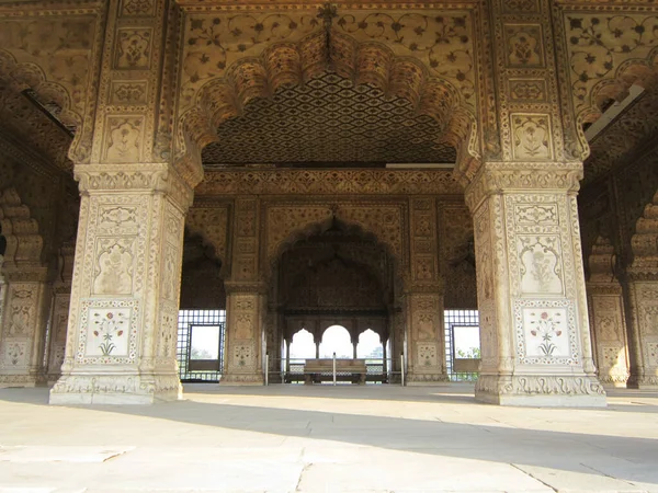 New Delhi India January 2020 Details Intricate Carvings Rang Mahal — стокове фото