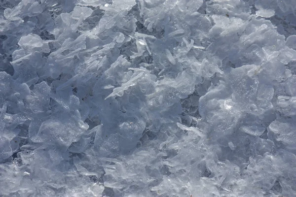 Textura de neve com fecho de gelo ao ar livre — Fotografia de Stock