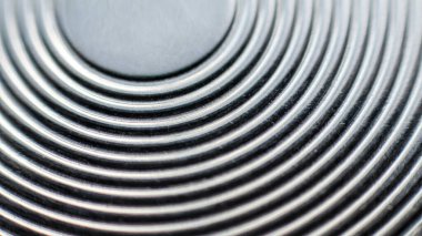 Yuvarlak bulanık metal dokusu. Metal daireler. Makro fotoğraf geometrik desen. Bulanık arkaplan veya doku.