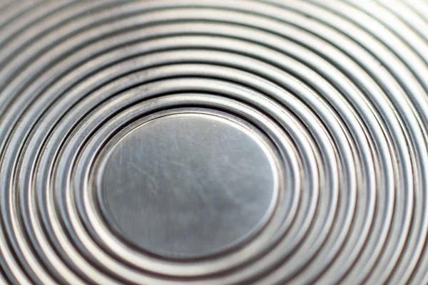 Ronde Wazige Metalen Textuur Metalen Cirkels Macro Foto Geometrisch Patroon — Stockfoto