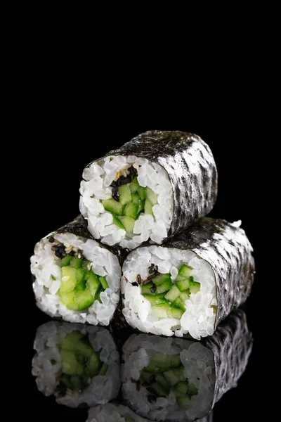 Sushi Black Background — Stock Photo, Image