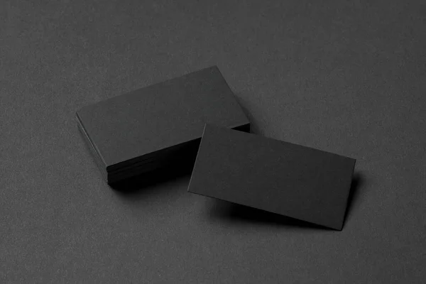 black business cards, blank corporate identity mockup