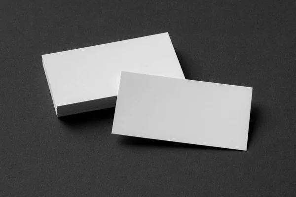 Blank Business Cards Brand Identity Mockup Black White Stationery — Stock Photo, Image