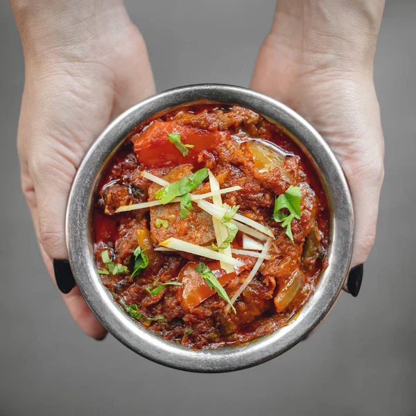 traditional Indian dish kept in hands