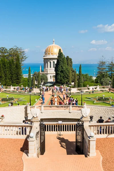 Templo y jardines bahai en Haifa, Israel — Foto de Stock