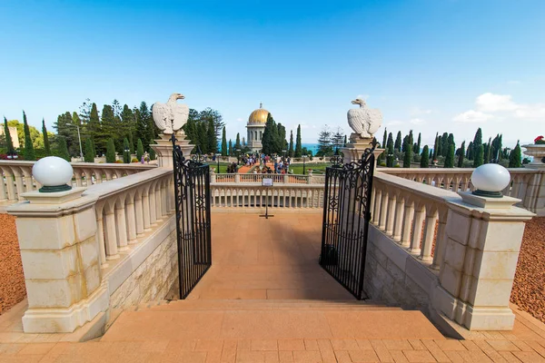 Templo y jardines bahai en Haifa, Israel — Foto de Stock